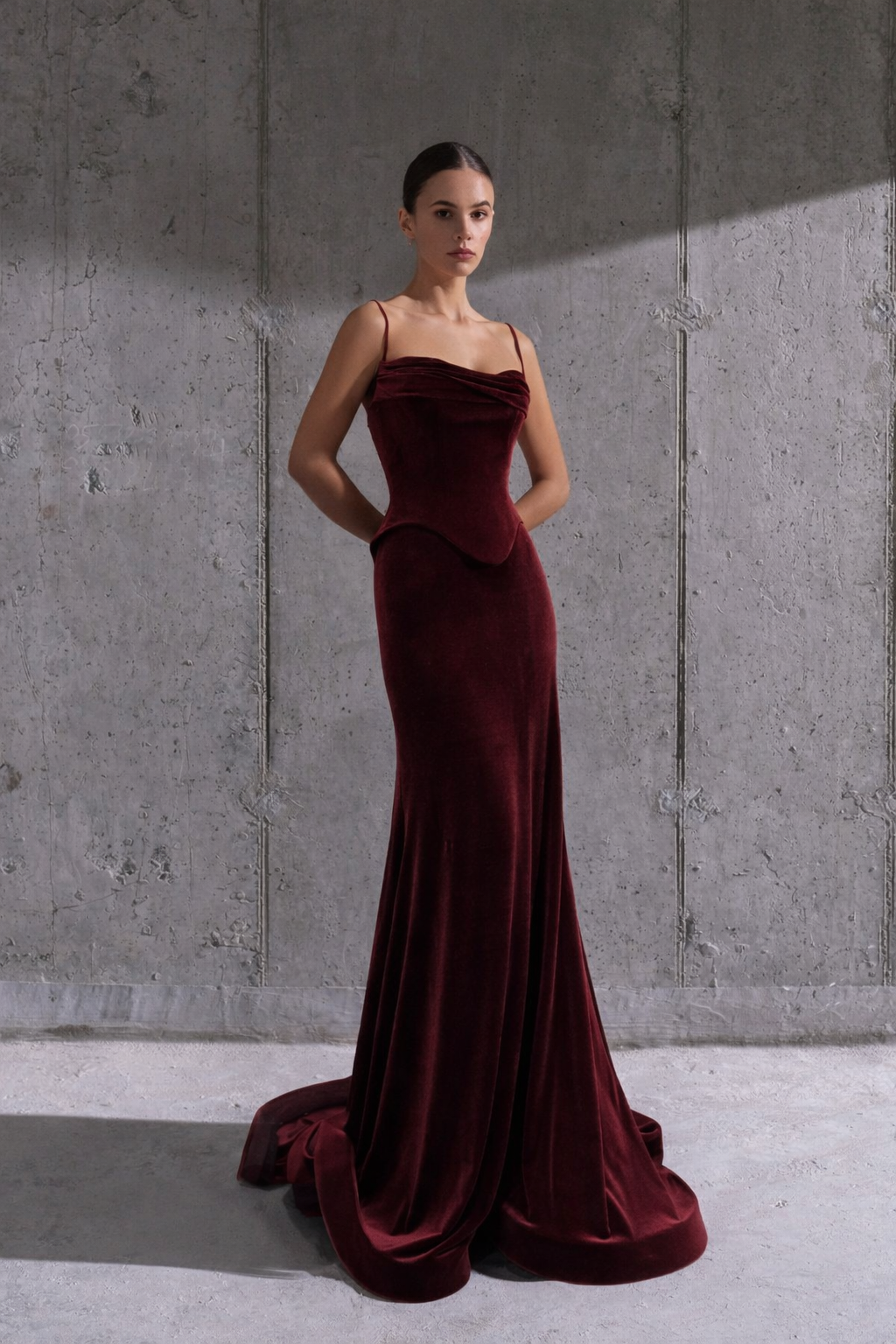 فستان مخمل 2243