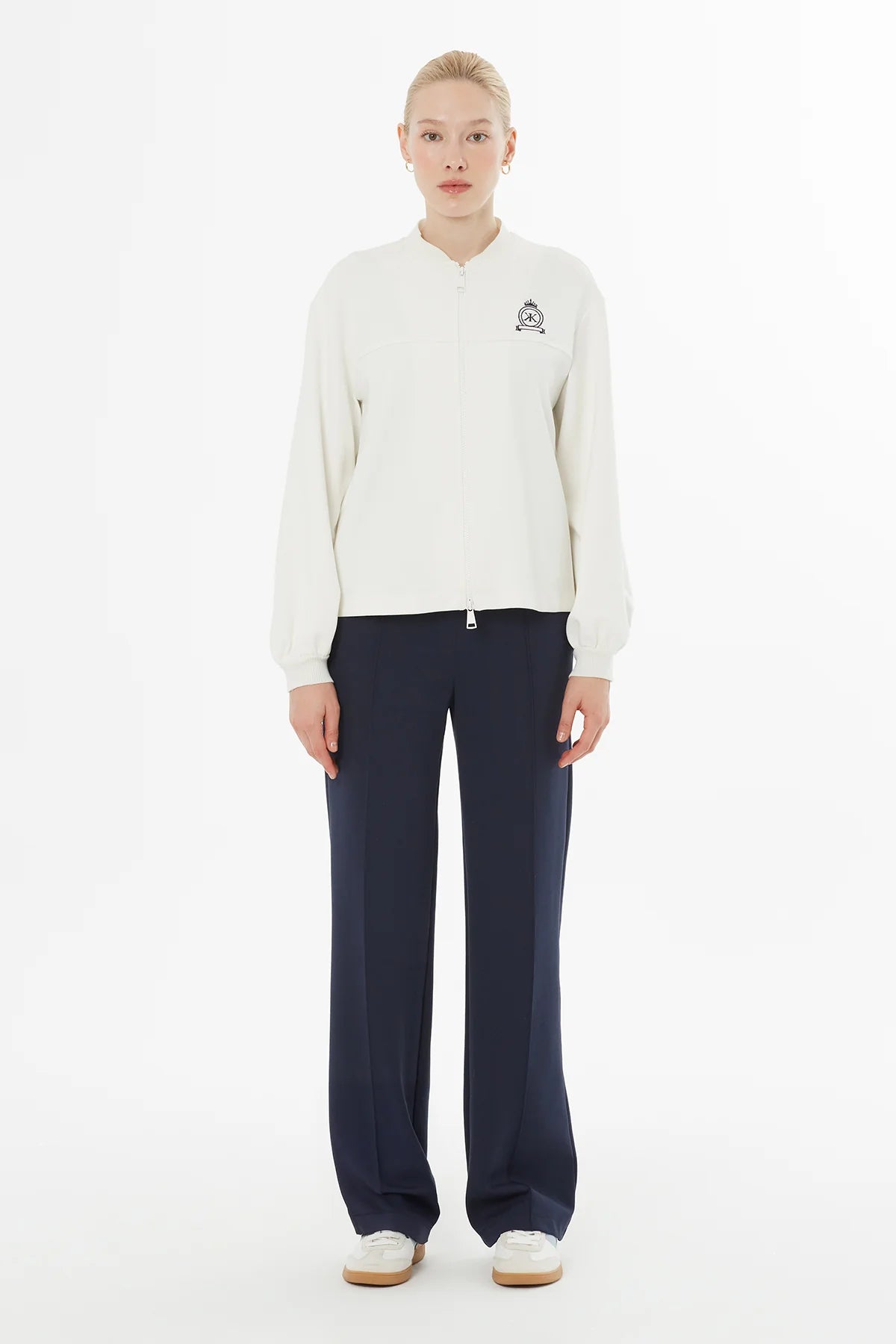 Fermuarlı Triko Yakalı Eşofman Takımı