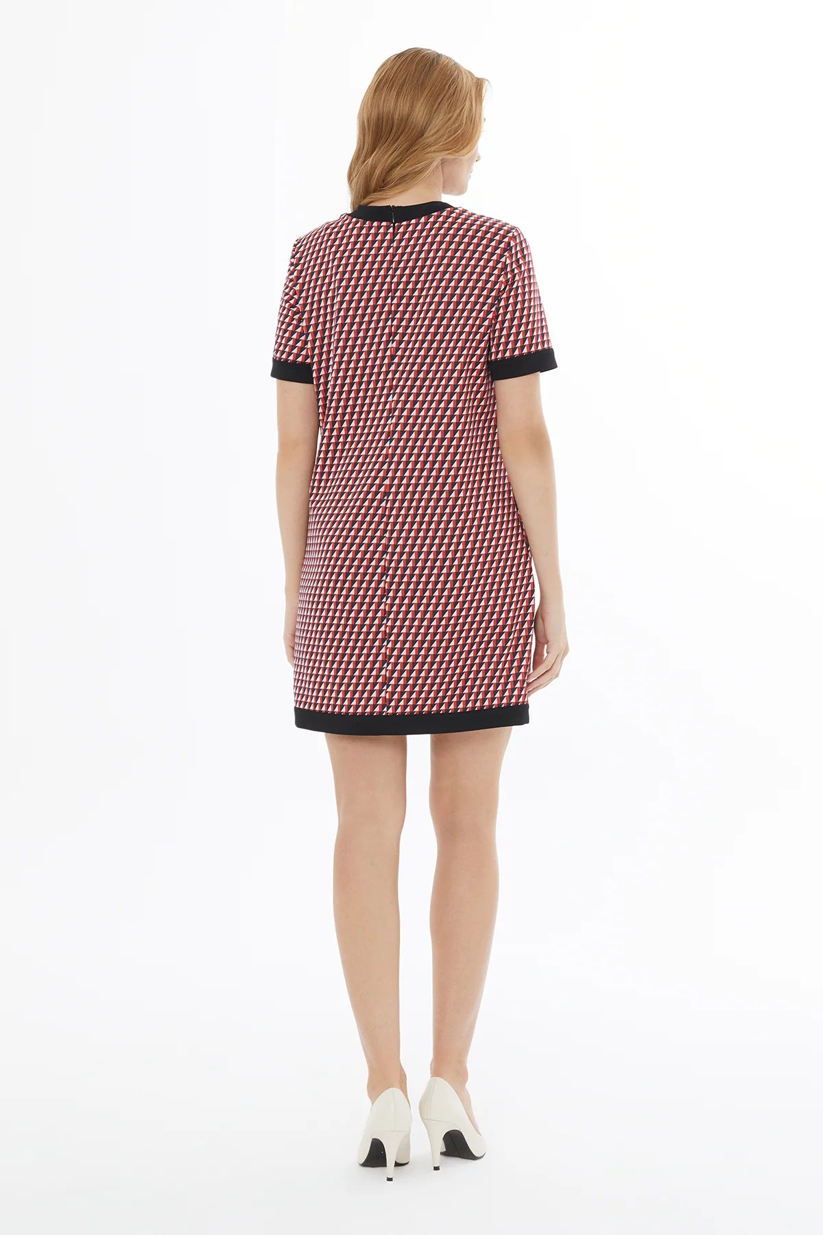 Yuvarlak Yaka Cepli Kısa Kollu Mini Elbise