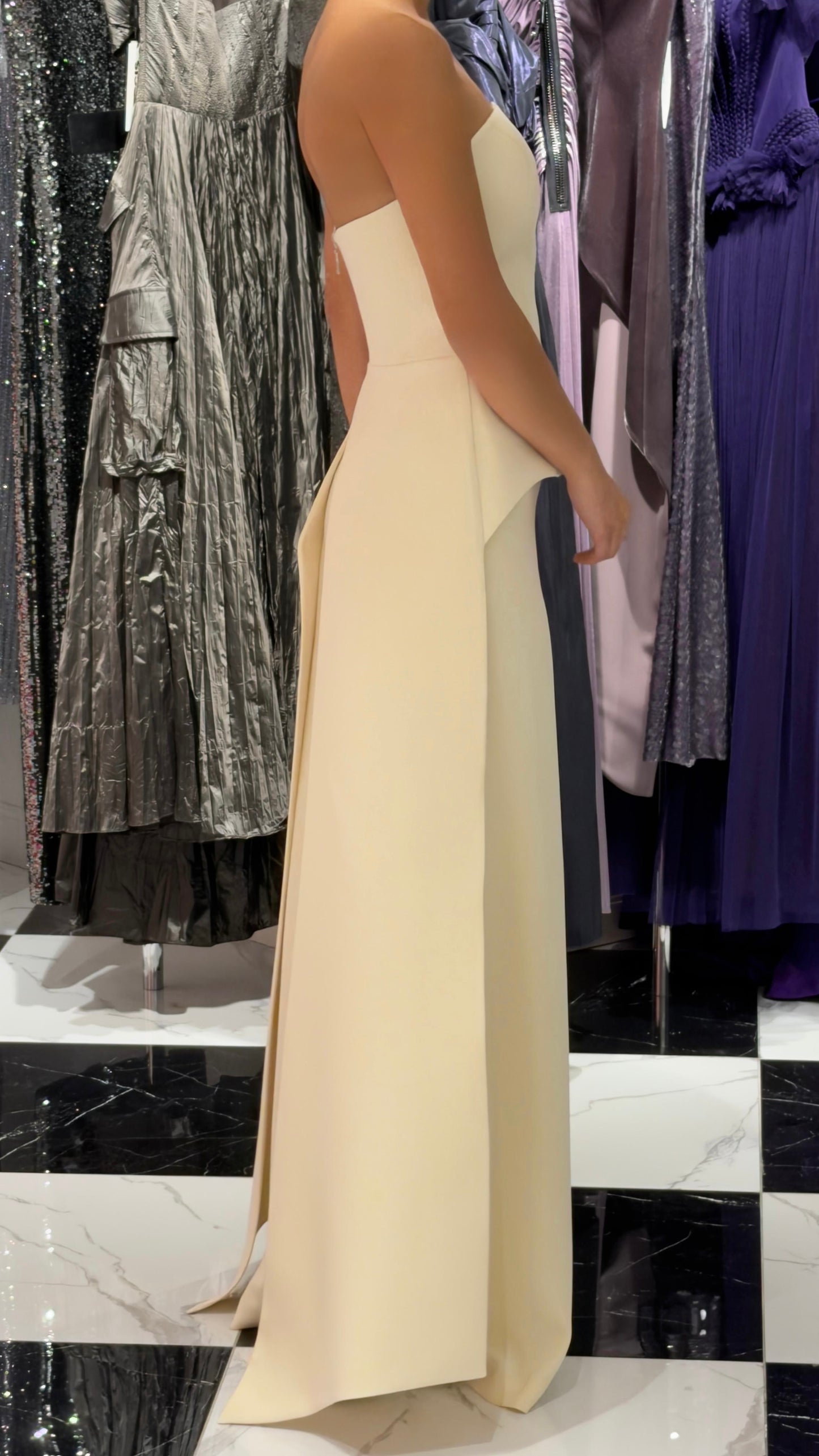 STRAPLEZ KUYRUK DETAYLI ABİYE TAKIM 21033