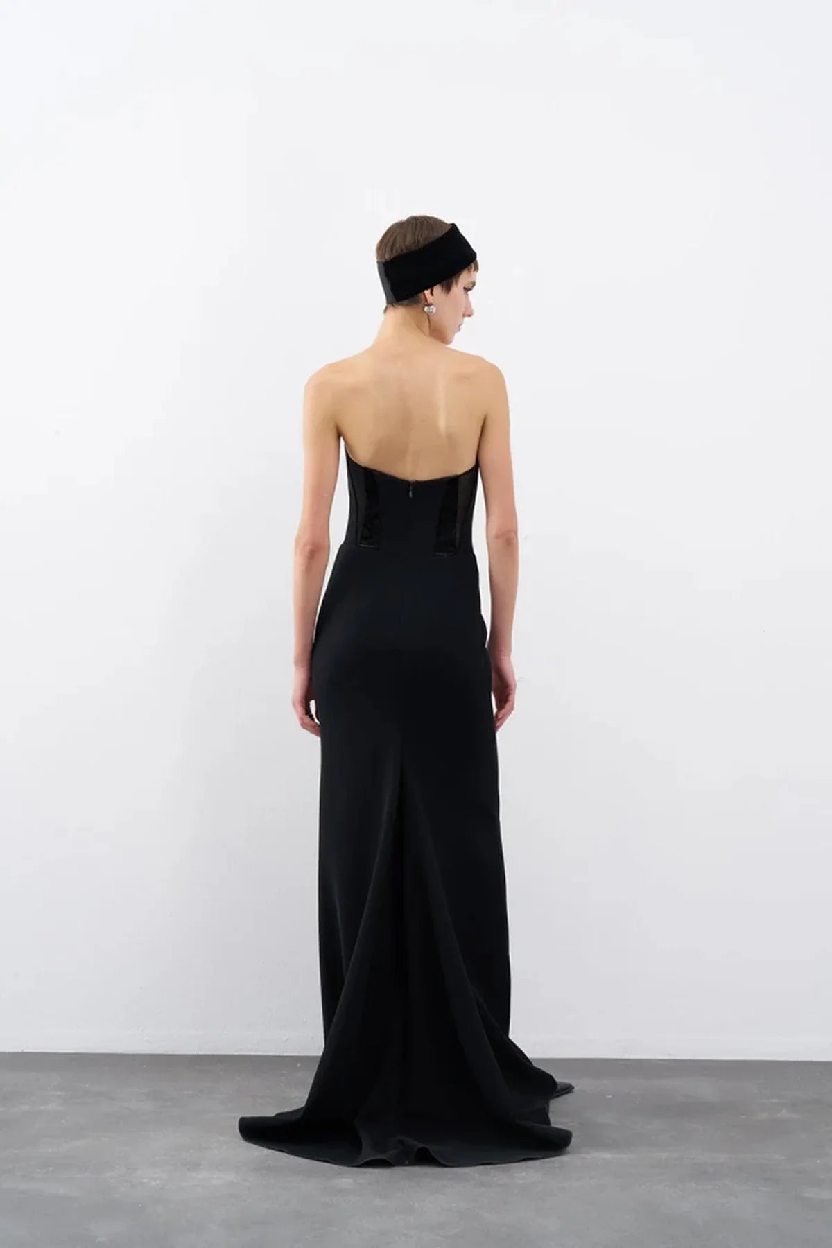 STRAPLEZ KORSAJLI UZUN ABİYE ELBİSE 2263