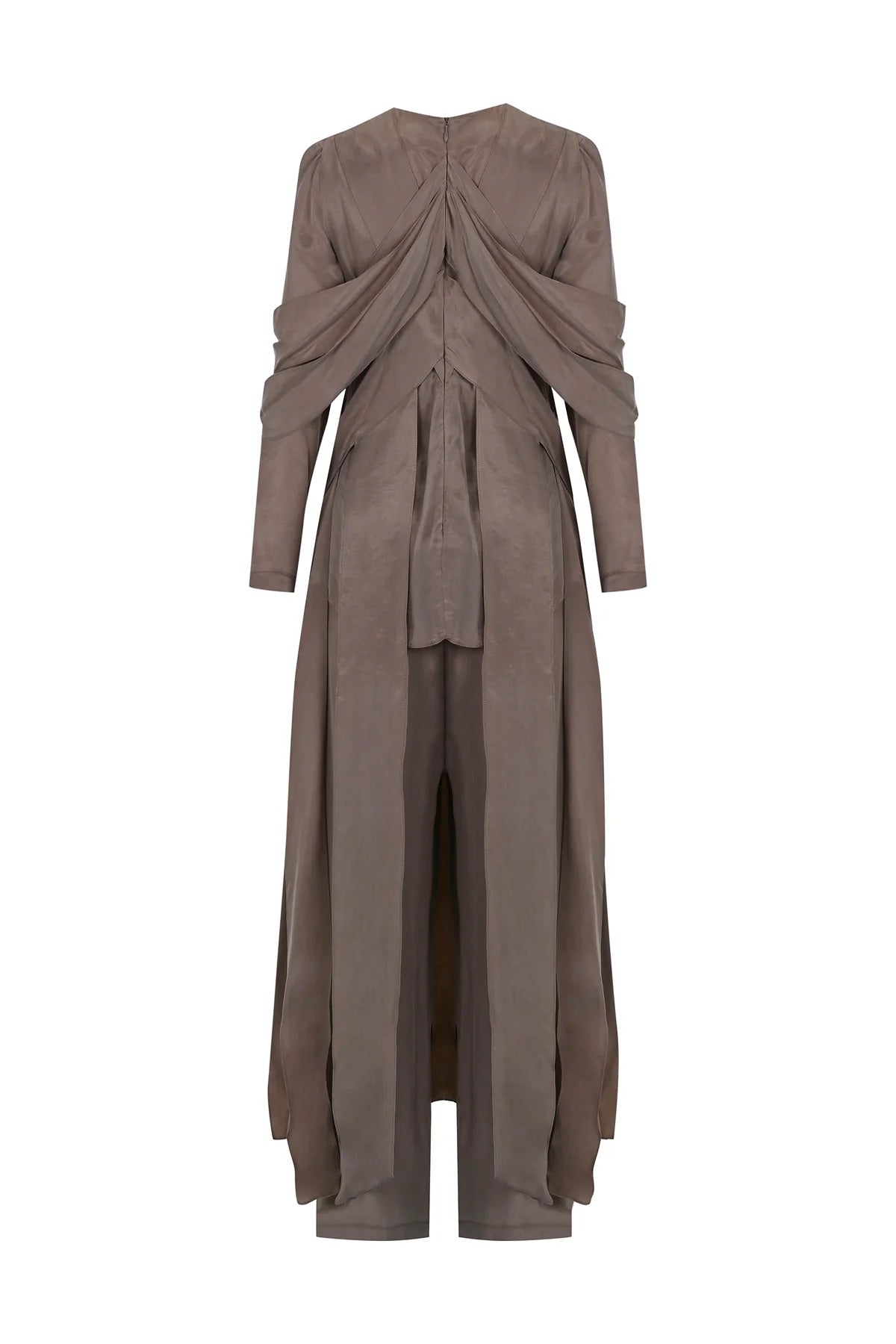 ÇAPRAZ DİKİŞ DETAYLI PANTOLON BLUZ TAKIM 2233