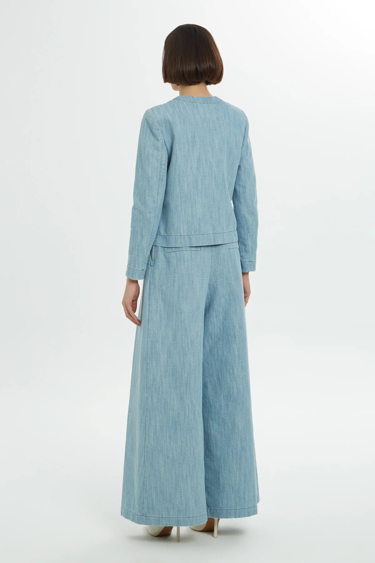 İşlemeli Denim takim