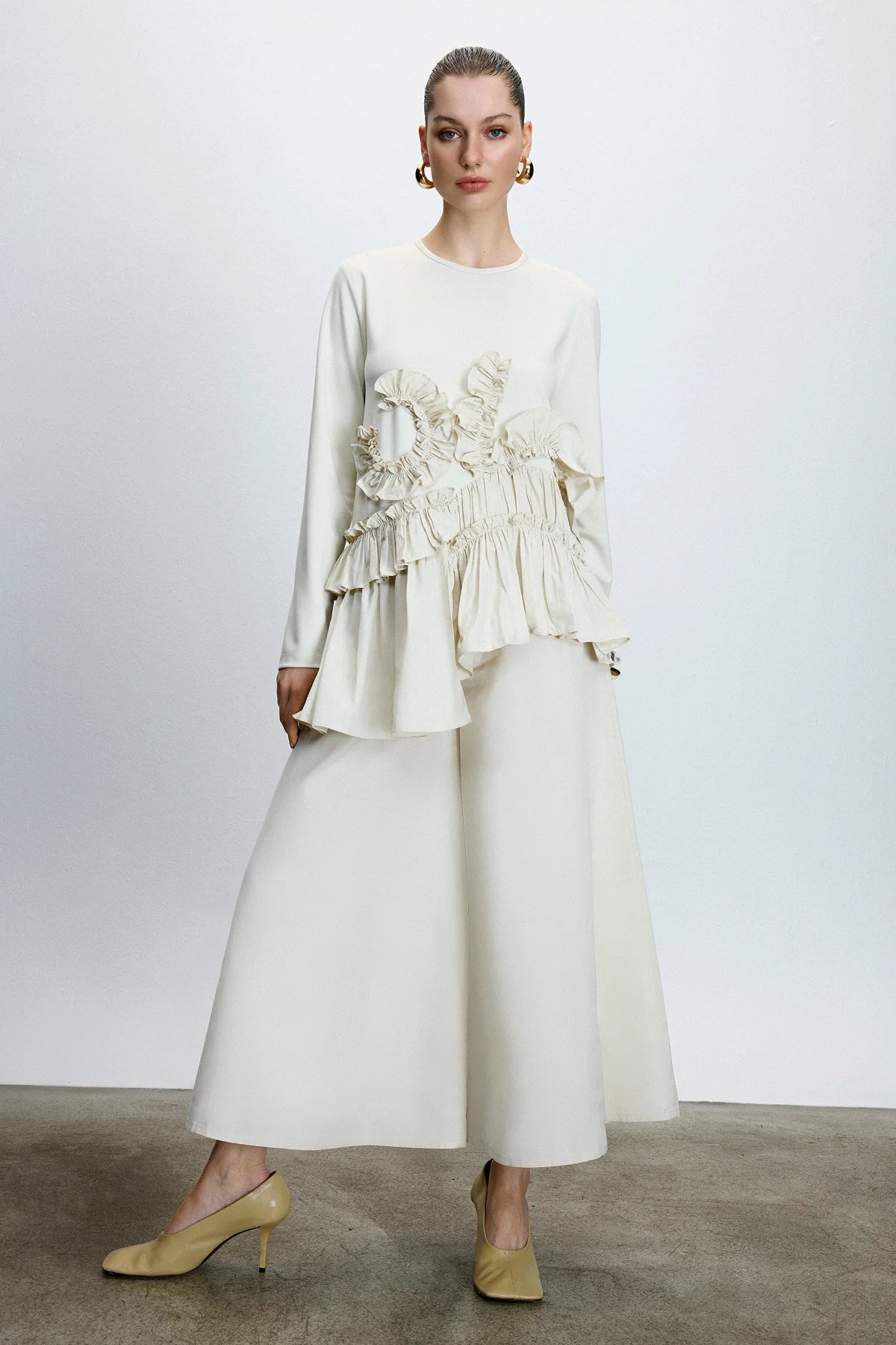 VOLAN DETAYLI TUNİK PANTOLON TAKIM 2035