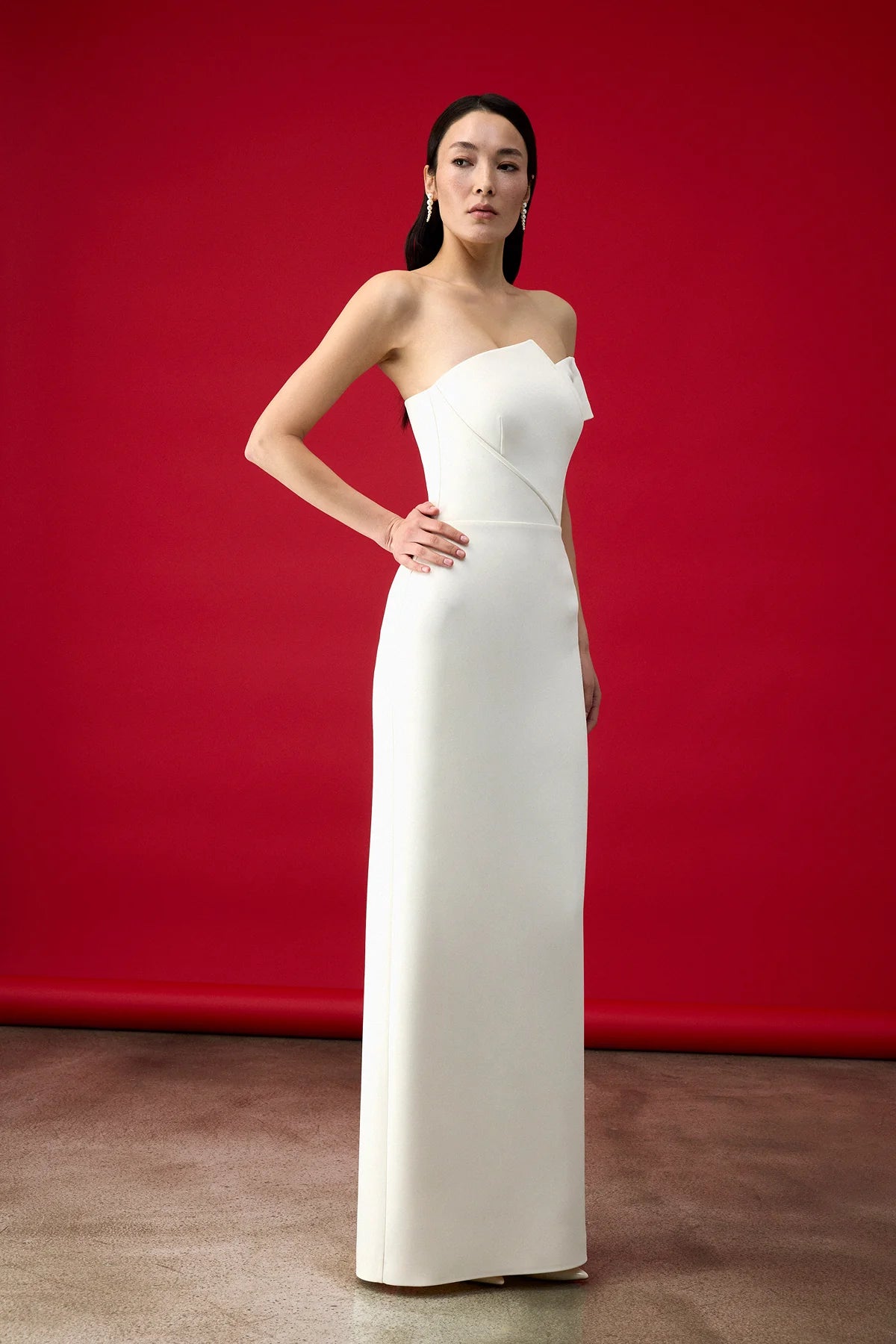 TEK OMUZ YIRTMAÇLI UZUN ABİYE ELBİSE 2046