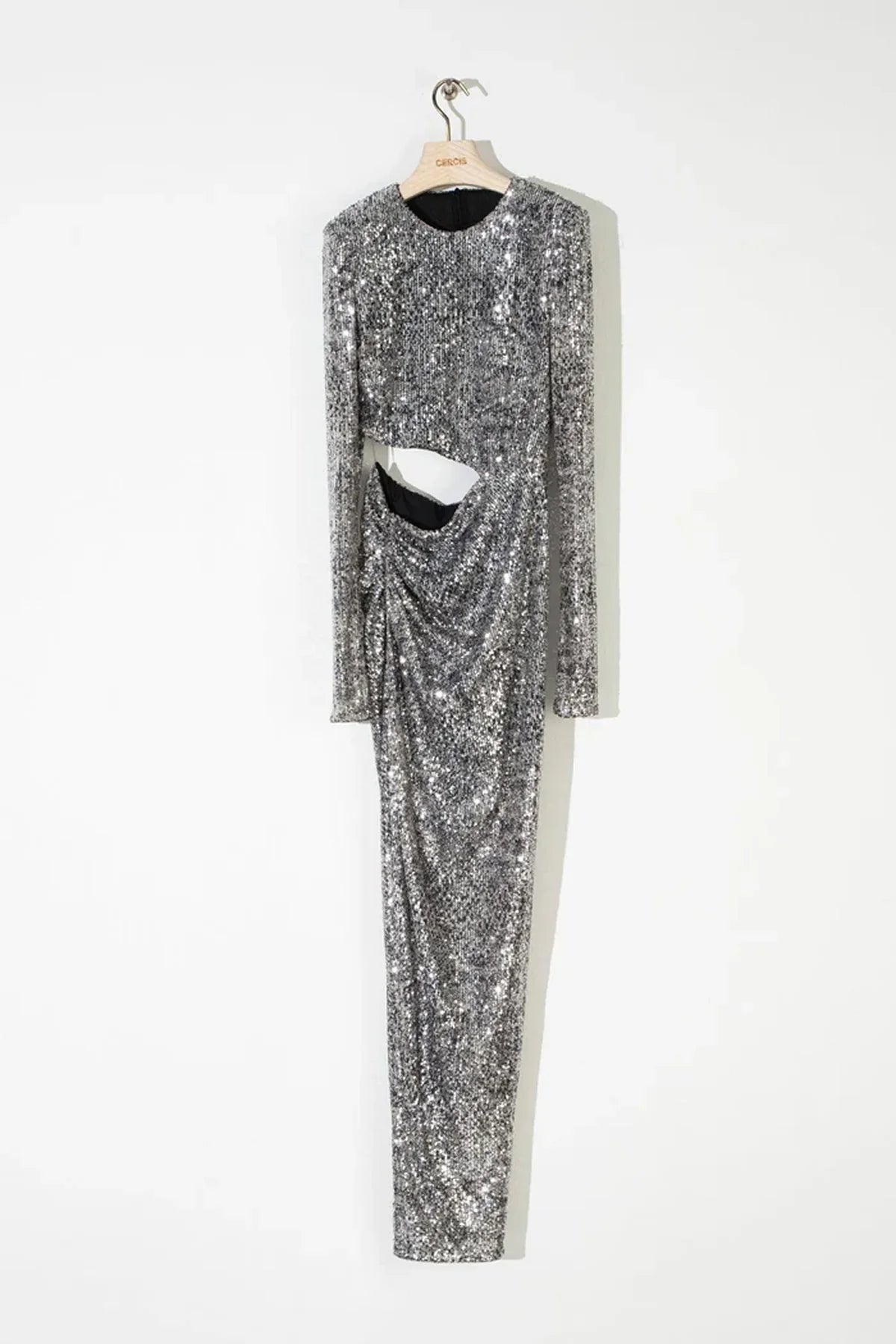 PAYETLİ BEL DEKOLTELİ MİDİ BOY ELBİSE 2030