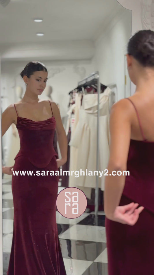 فستان مخمل 2243